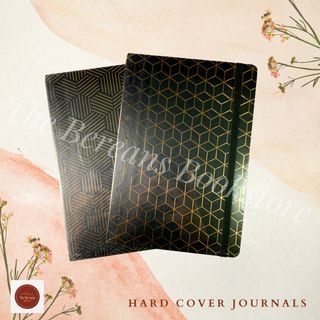 Black Geometric Hard Cover Notebook Journals | The Bereans