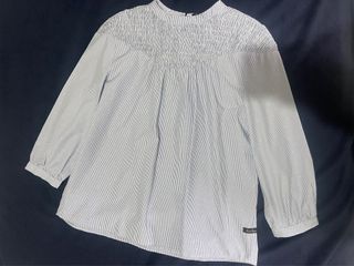 Blue office blouse