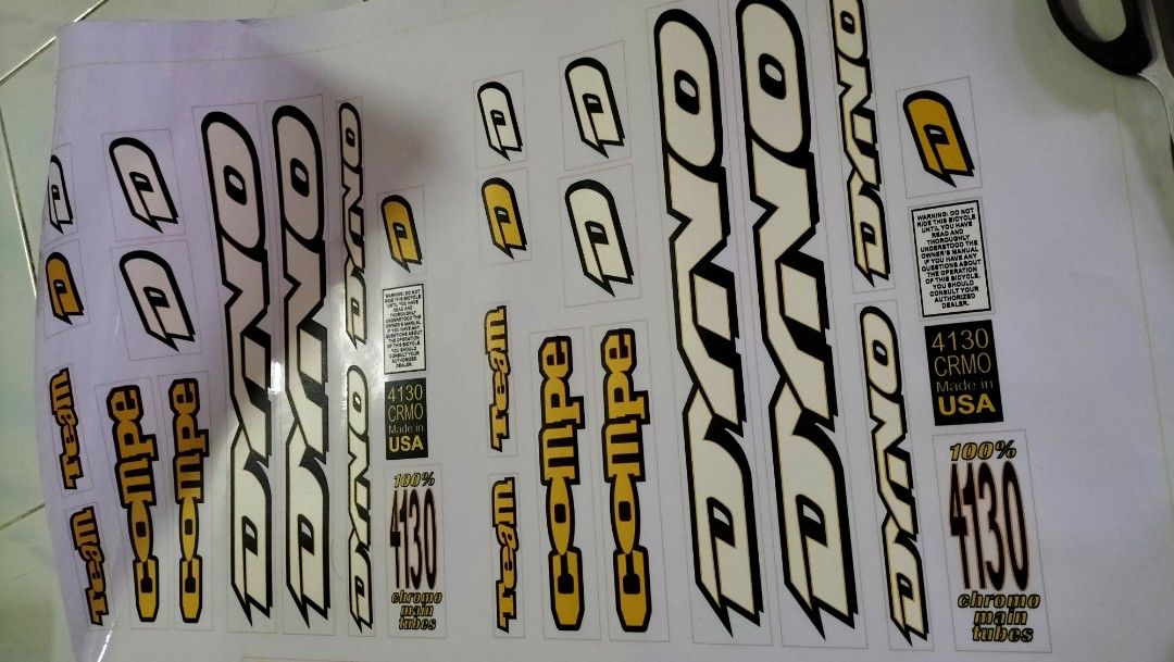 BMX Decal sticker DYNO Sports Equipment Bicycles Parts