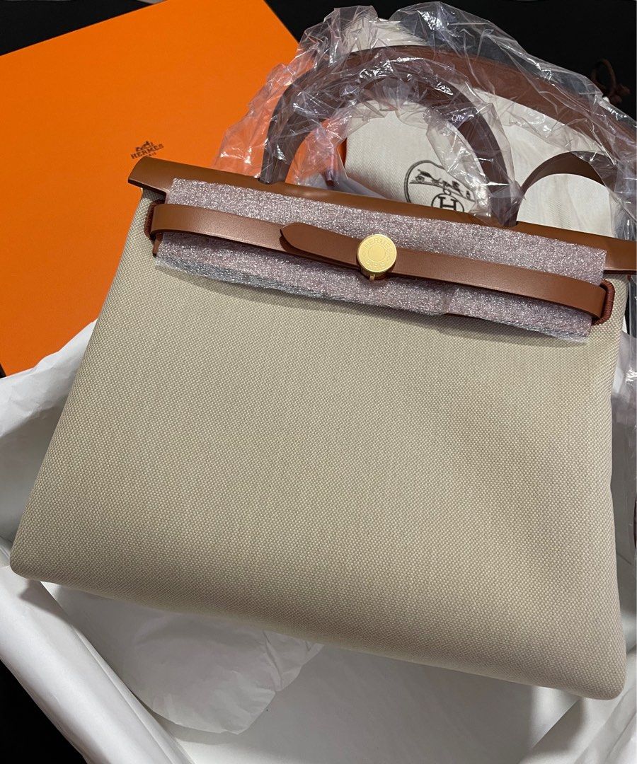 Hermes Herbag 31 chai, Luxury, Bags & Wallets on Carousell