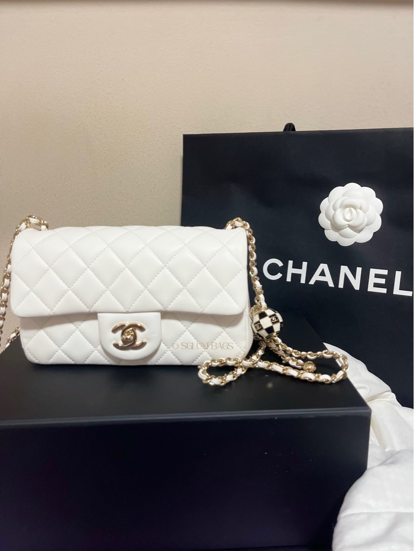 Limited Edition Brand New Chanel 23C Pearl Crush F1 Monte Carlo Rectangle Flap  Bag, Luxury, Bags & Wallets on Carousell