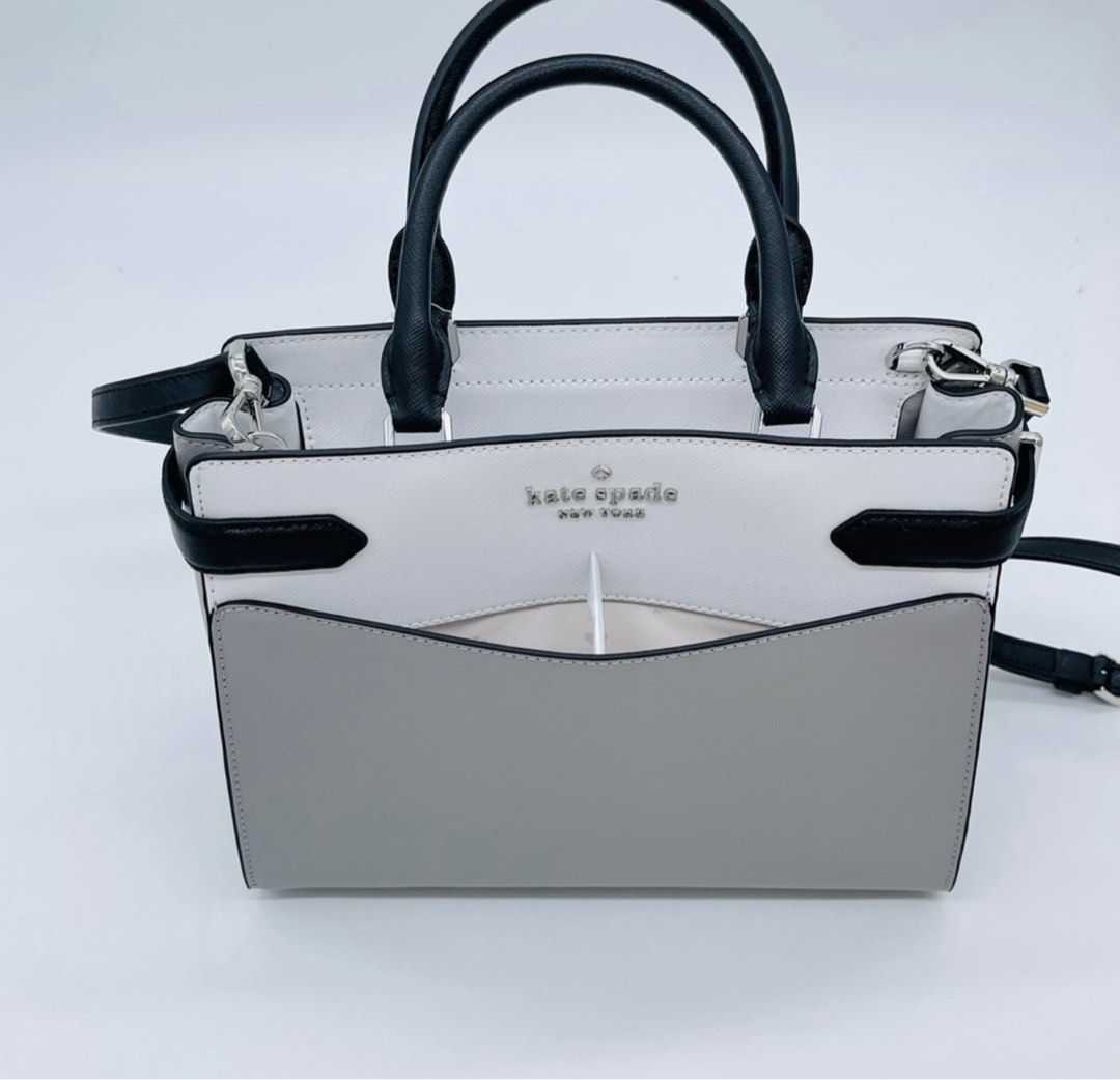 Kate Spade Staci Medium Satchel in Nimbus Grey Multi, Luxury, Bags &  Wallets on Carousell