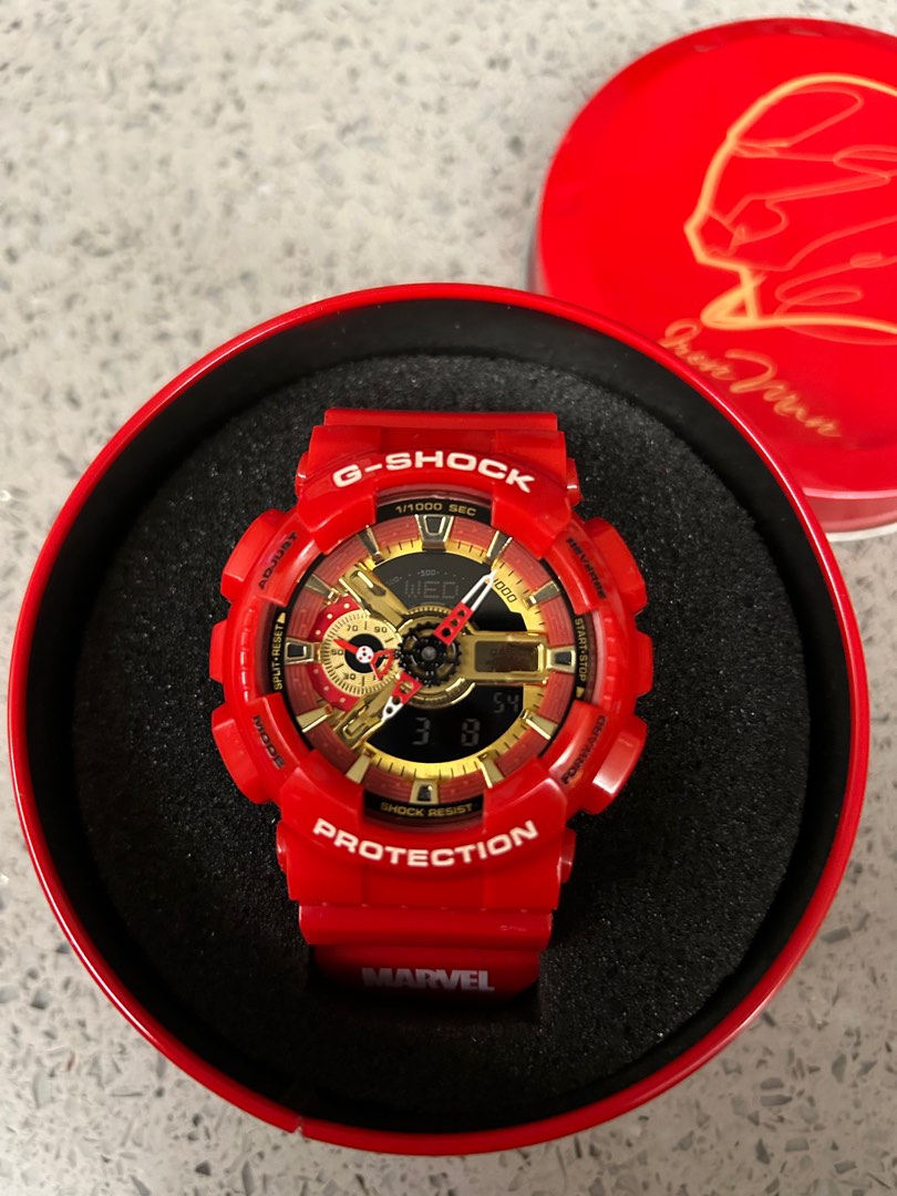 Casio g shock discount marvel iron man