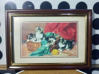 Cats Art Print ( Wall Mount Decor Frame )  From UK