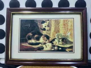 Cats Art Print In Wall Mount Frame  From UK