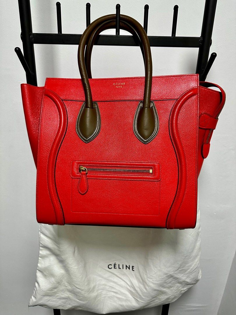 Celine micro luggage discount red