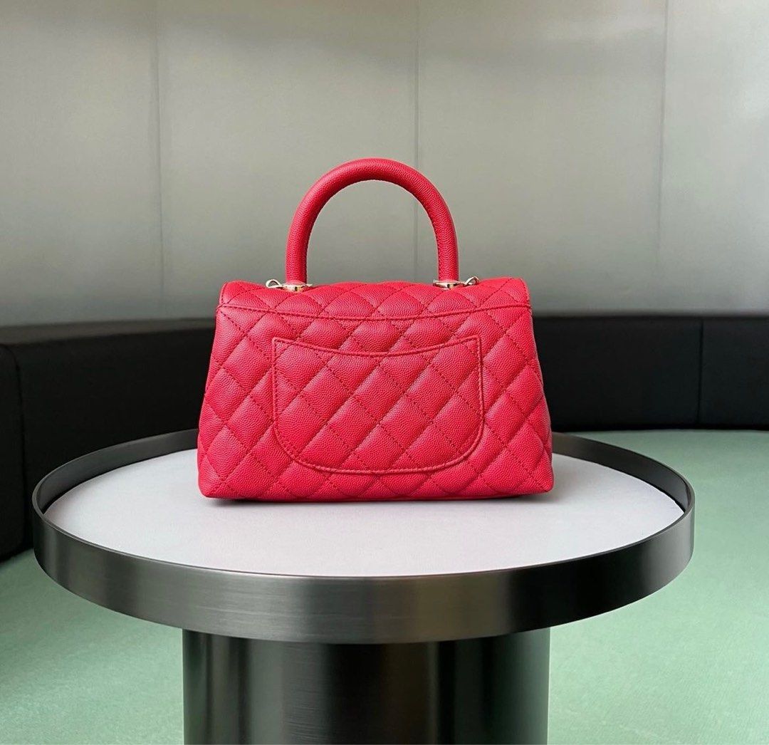 Chanel Coco Handle Small Caviar Red / Lghw, Luxury, Bags & Wallets on  Carousell