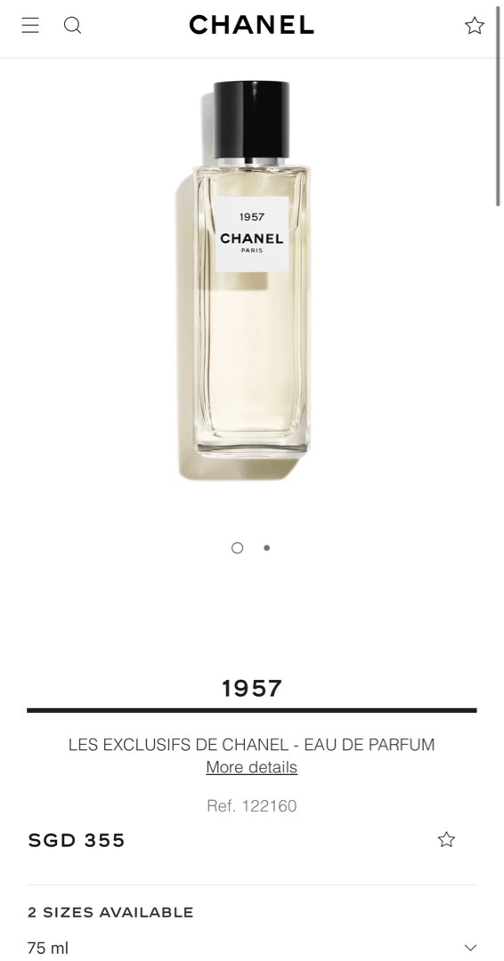 直売特価 CHANEL 1957 75ml www.valpoal100.cl