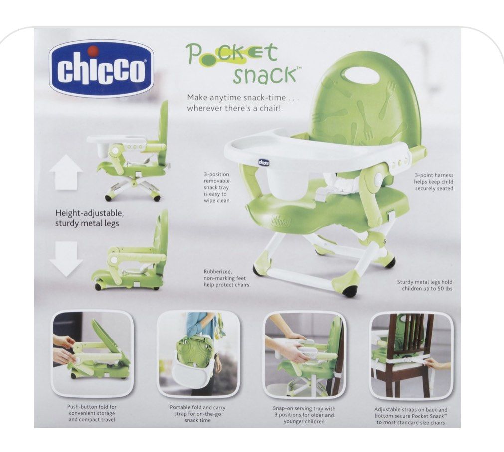 CHICCO Pocket Snack Booster Seat, Babies & Kids, Nursing & Feeding, Baby High Chairs on Carousell