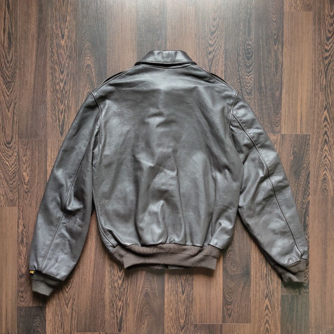 Alpha industries deals a2 leather jacket