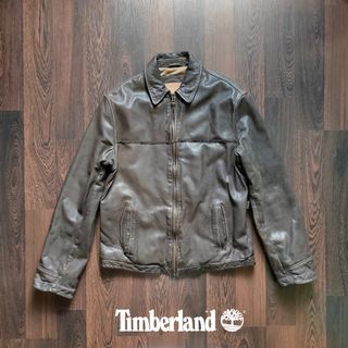 CLASSIC TIMBERLAND LEATHER JACKET | Brown - Heavy