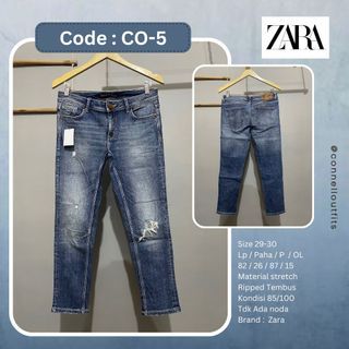CO-05 Zara Celana Jeans Ripped Size 29-30