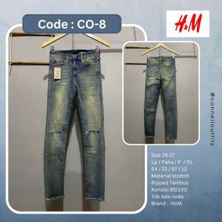 CO-08 H&M Celana Jeans Ripped size 26-27
