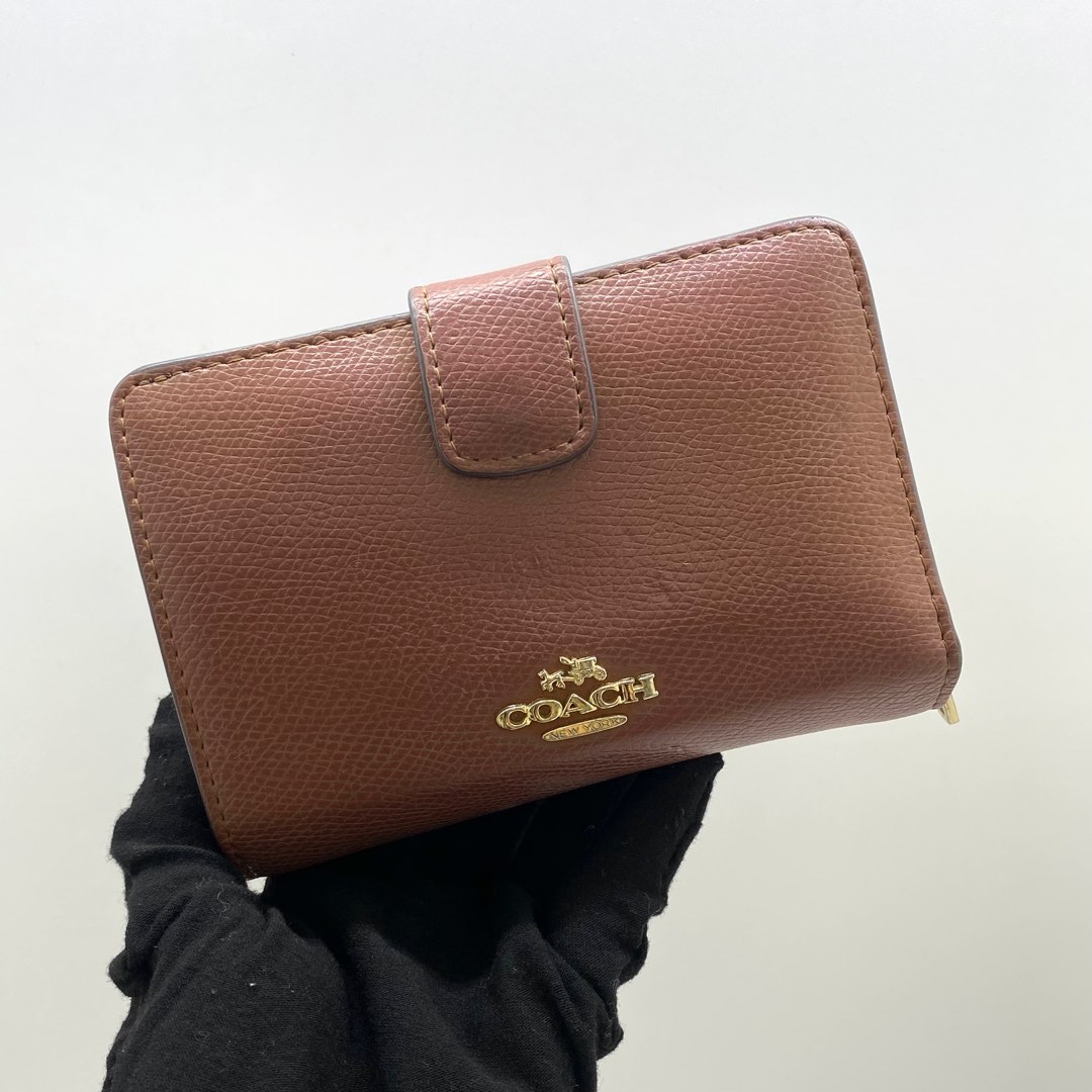 COACH BROWN 53436 LEATHER WALLET 227033432