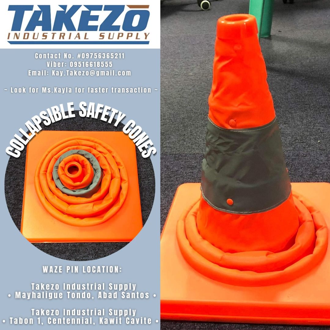 COLLAPSIBLE SAFETY CONES on Carousell