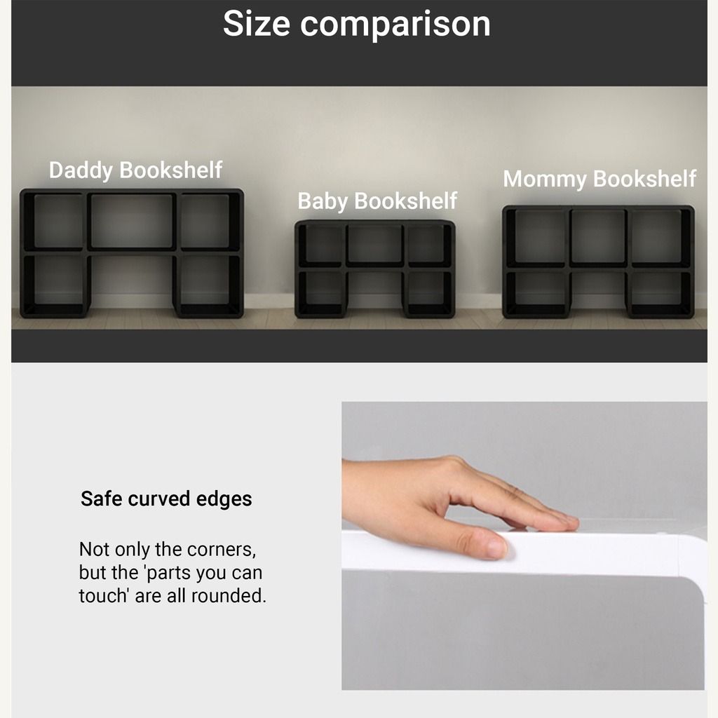 CUBICS 2 Daddy Mommy Baby Bookshelf Furniture Bookcase DIY Rack ...
