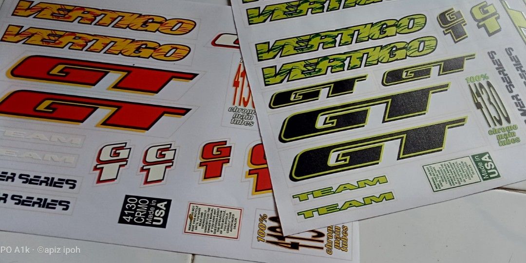 Gt vertigo stickers hot sale