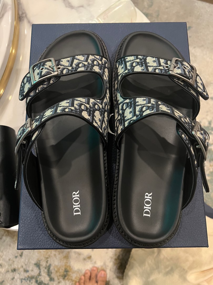 Christian Dior sandals mens black white 10D43  eBay