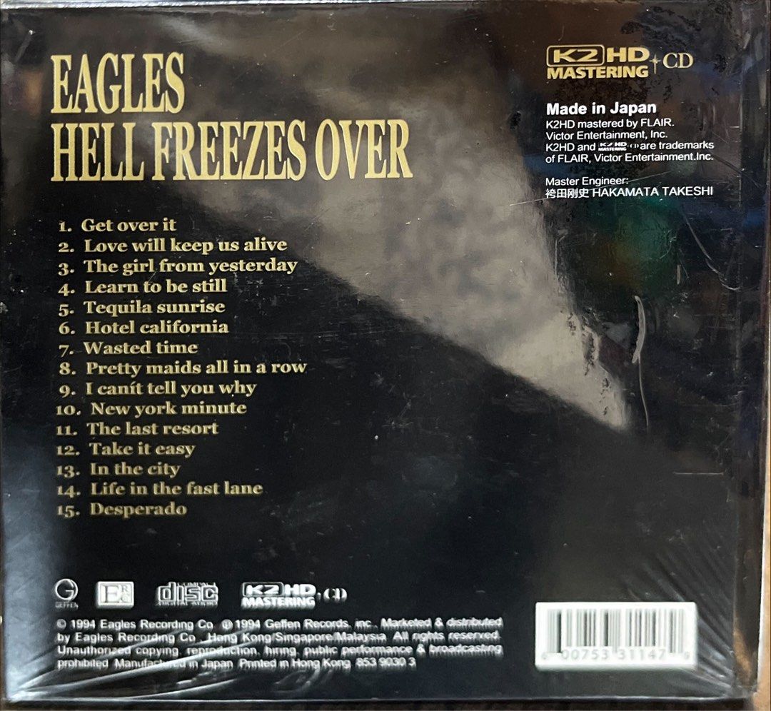Eagles: Hell Freezes Over K2HD Mastering 24bit 100kHz Made
