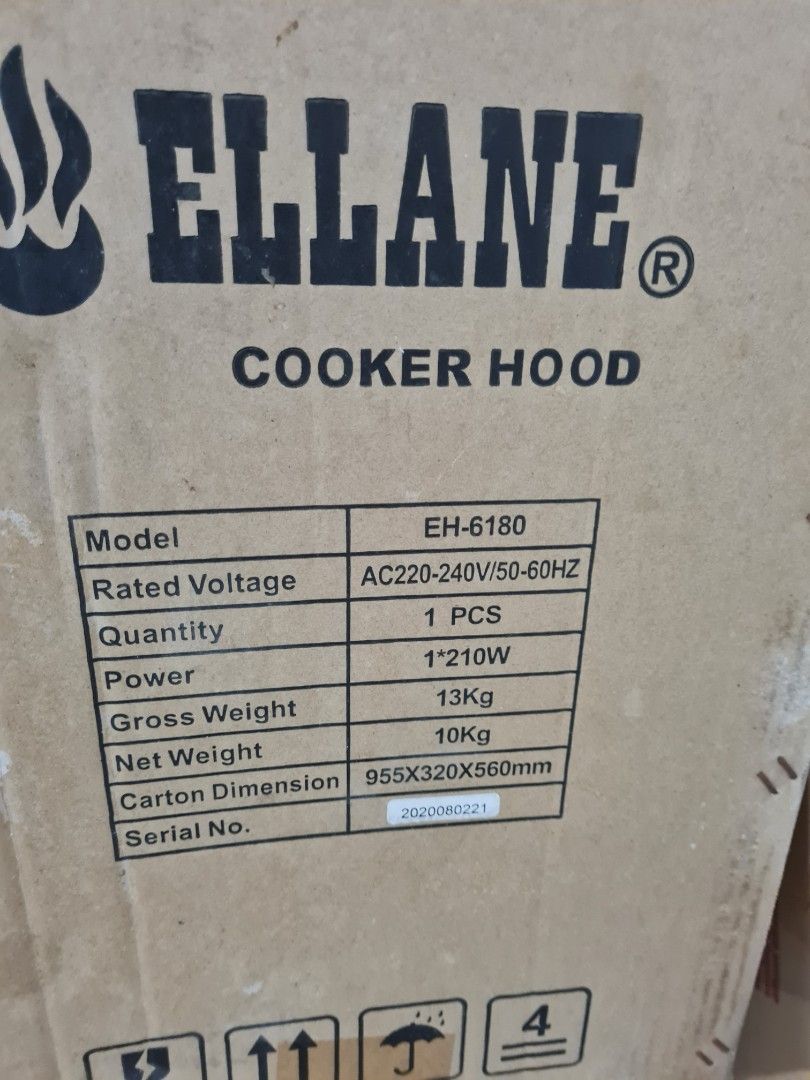 ELLANE COOKER HOOD, TV & Home Appliances, Kitchen Appliances, Hobs