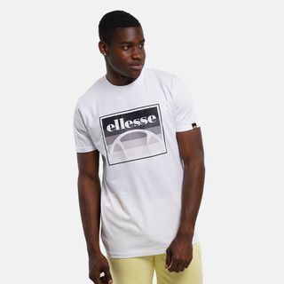 ELLESSE Pinupo Crew Neck Mens Logo T-Shirt | White