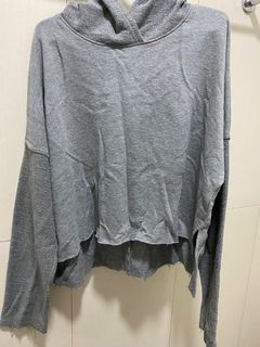 Forever 21 Gray and Cropped Hoodie