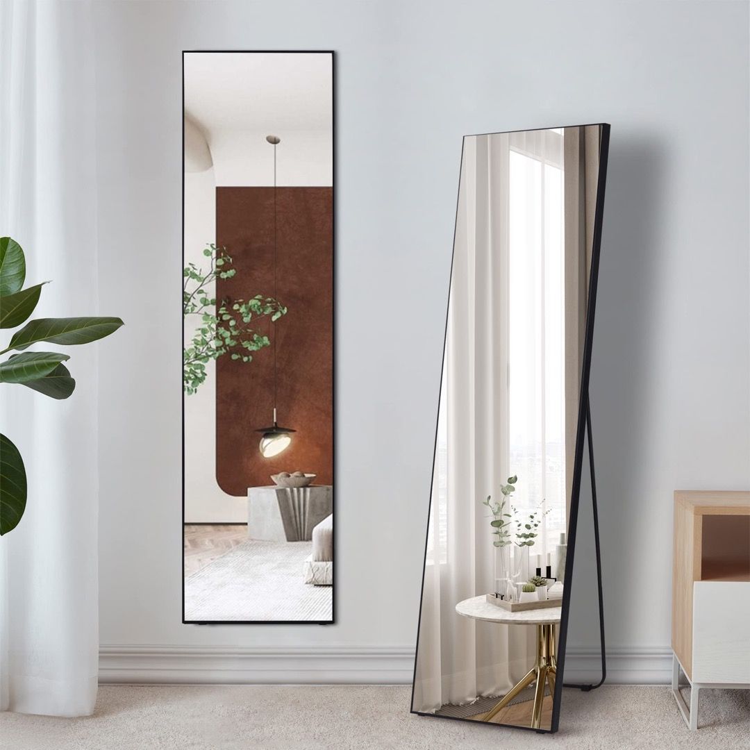 Full Length Floor Mirror, Free Standing Body Mirror, Wall Mounted
