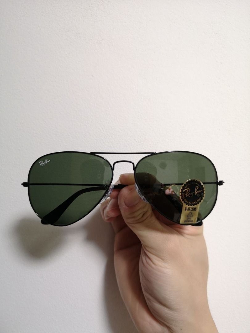 Genuine Ray Ban RB3025 Aviator Large Metal Unisex Sunglasses Genuine Tom Gun Maverick L2823 Gold frame Classic G 15 Lens Available in 3 sizes
