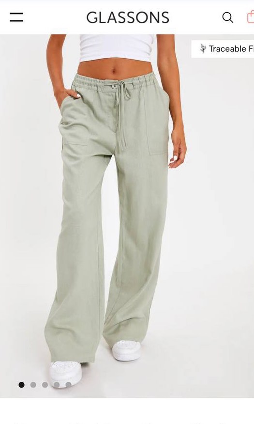 Linen parachute pants hot sale