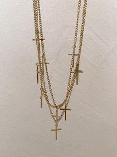 Gold Crosses Multi-Layered Necklace (last 2)