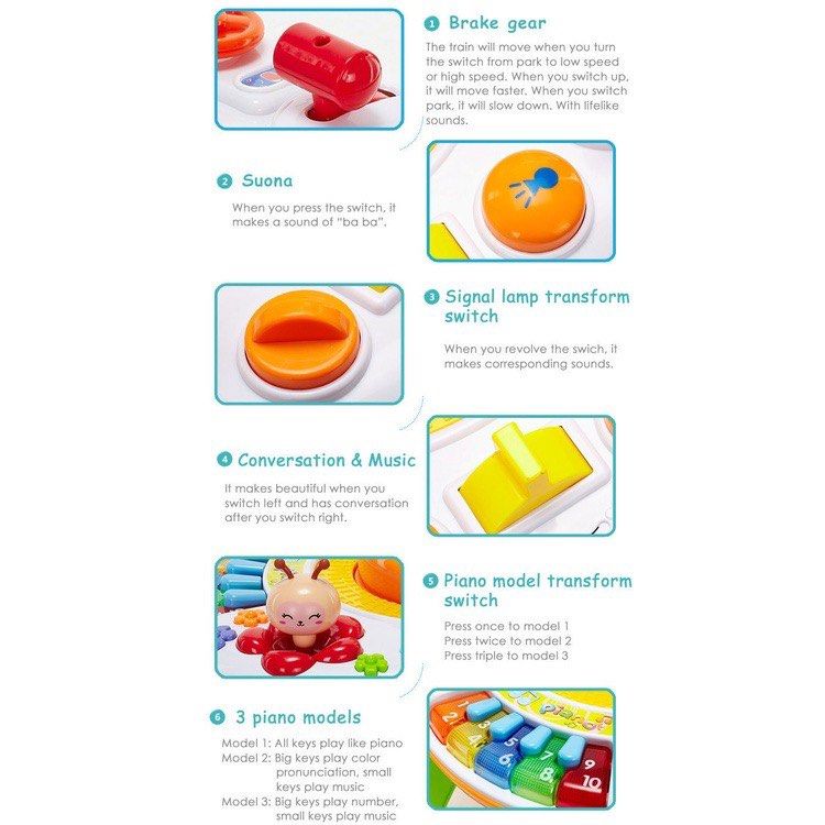 Musical railway learning table clearance
