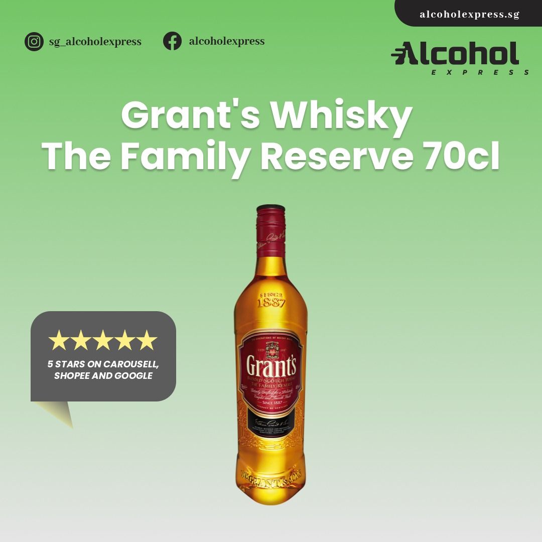 Grant's Whisky The Family Reserve 70cl, Food & Drinks, Alcoholic