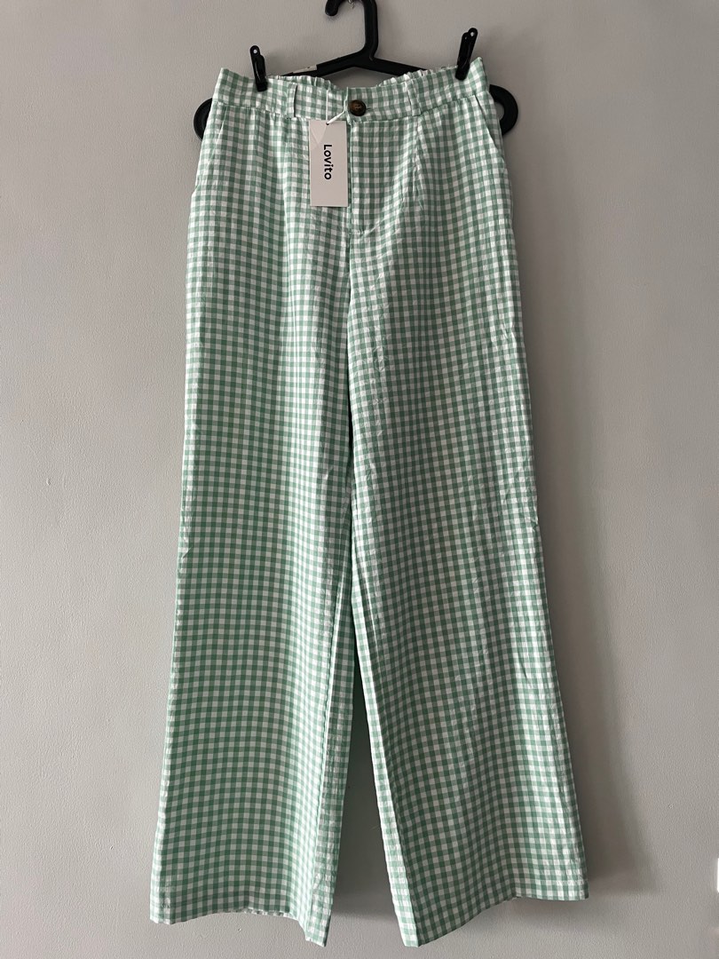 Green Plaid pants on Carousell