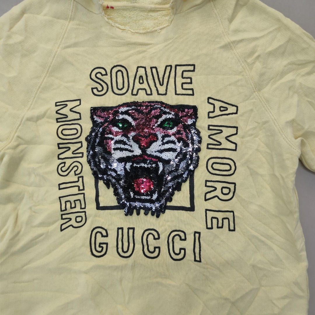 Gucci Monster Amore Hoodie, Babies u0026 Kids, Babies u0026 Kids Fashion on  Carousell