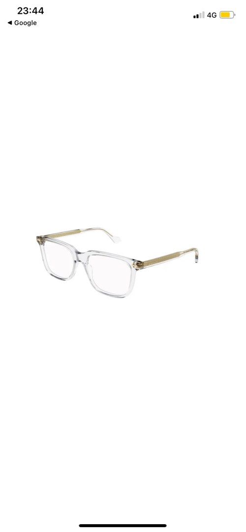 Gucci oversized clear top glasses