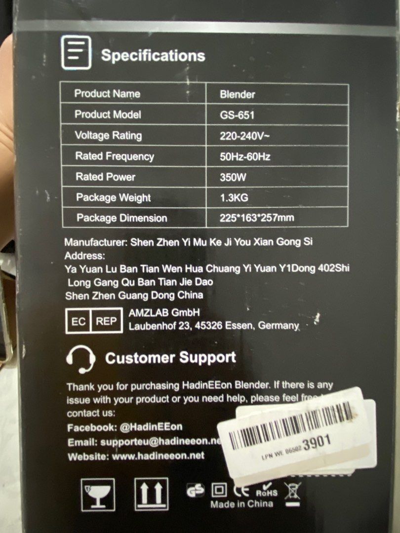 HadinEEon Mini Blender, TV & Home Appliances, Kitchen Appliances