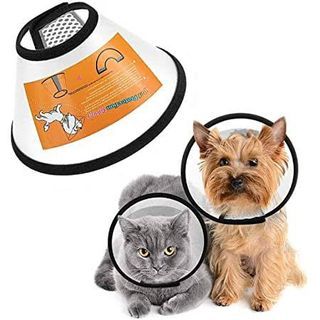 HARGA NETT - Preloved Neck Collar Cone Corong Pelindung Leher Hewan Peliharaan Anabul Anjing Kucing Size 5 + 6