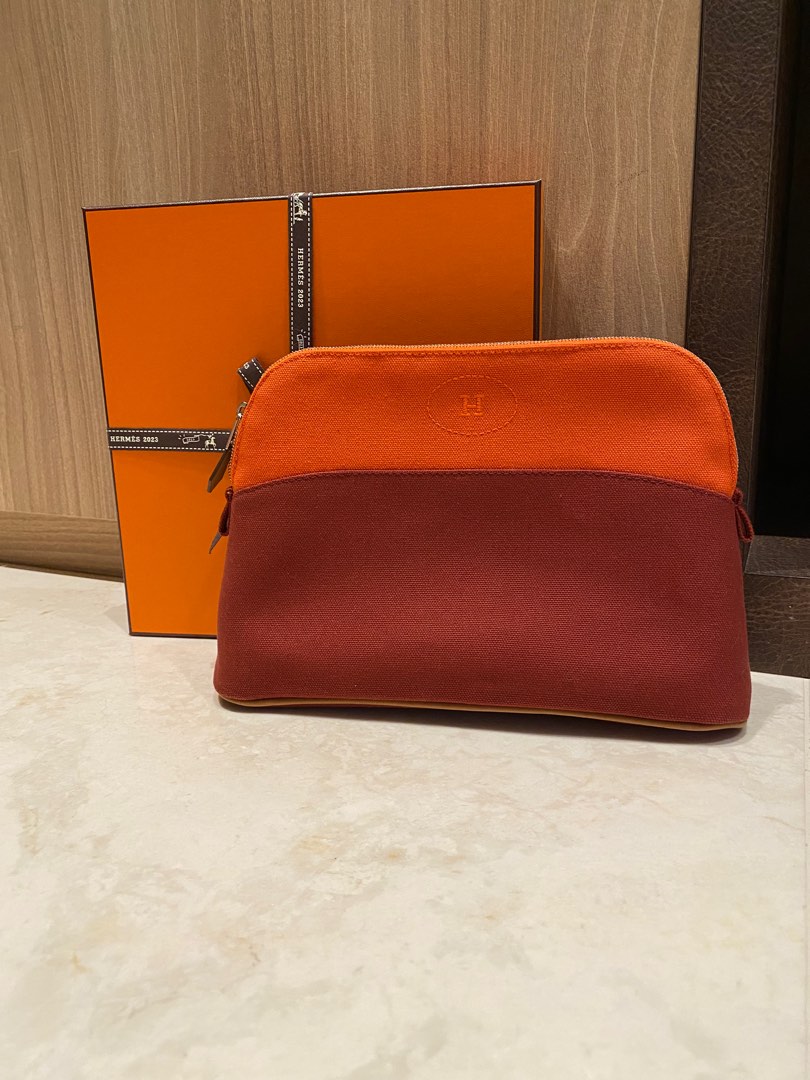 Hermes cosmetic pouch GM size, Luxury, Bags & Wallets on Carousell