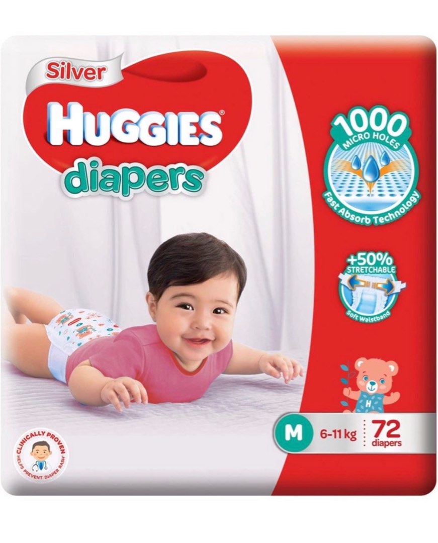 Huggies size M diapers, Babies & Kids, Bathing & Changing, Diapers