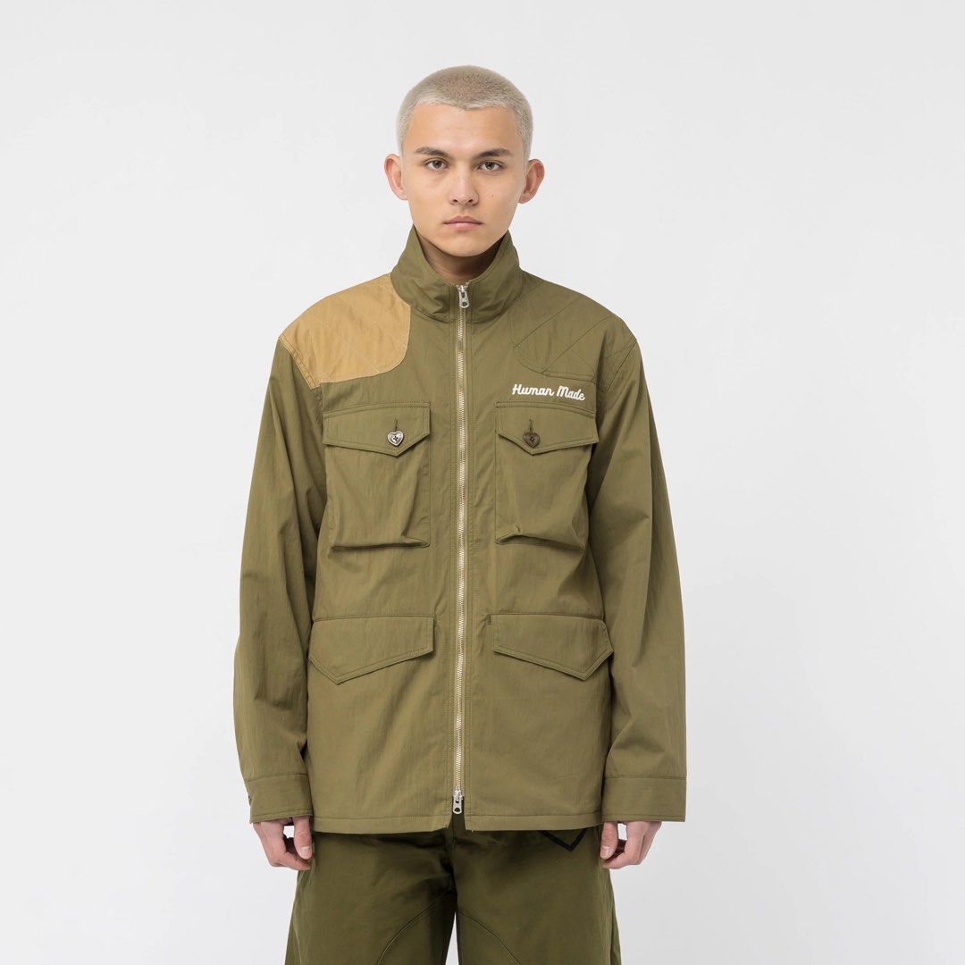 HUNTING VEST OLIVE DRAB | Bodega HUMAN MADE Hunting Jacket 