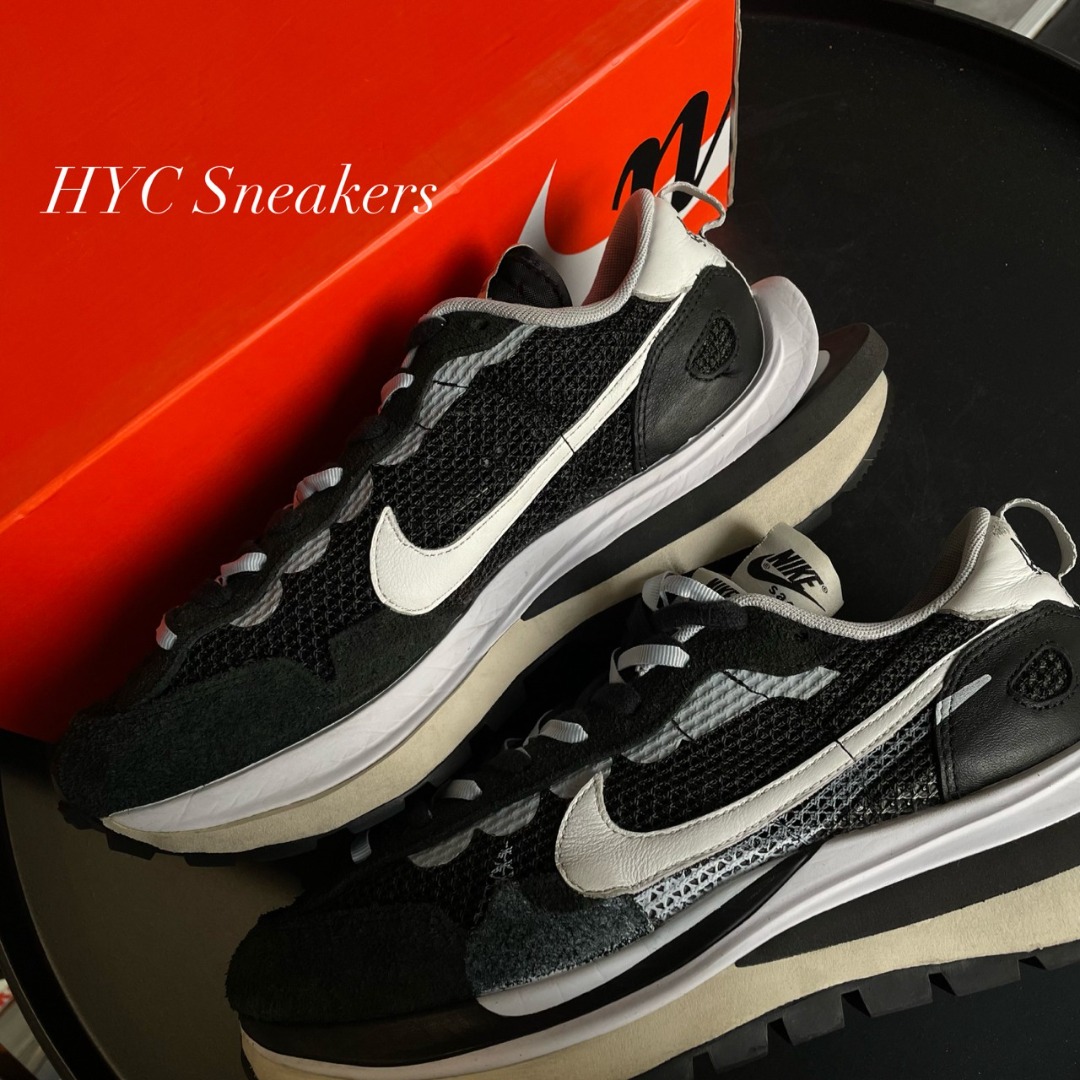 HYC] NIKE VAPORWAFFLE SACAI BLACK AND WHITE 黑灰白解構US9.5 CV1363