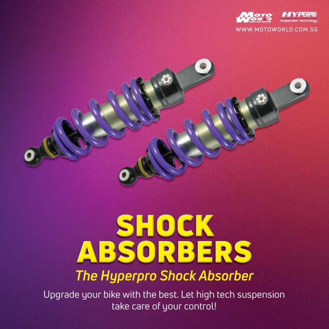 Hyperpro Adjustable Suspension Motorcycle Shock Absorbers Upgrade Kit