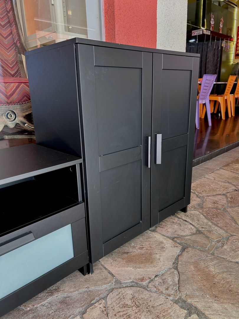 Brimnes cabinet with 2025 doors black