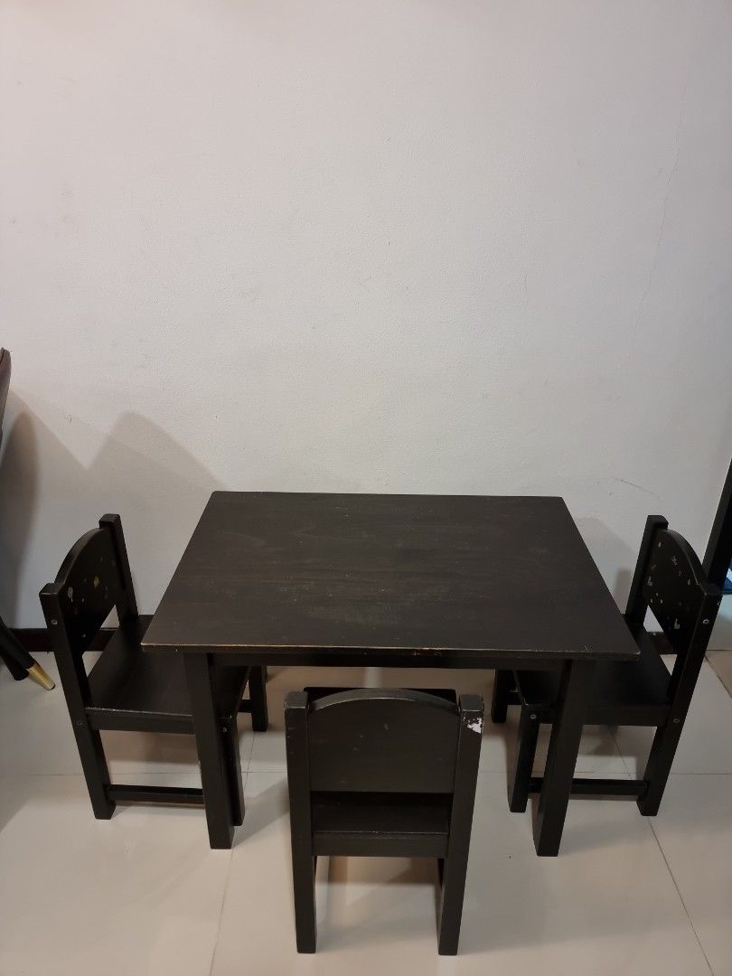 Ikea children table and chair set, Furniture & Home Living, Furniture