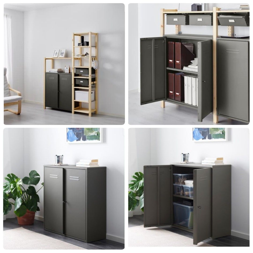 IKEA IVAR Metal w Lockable Doors, Furniture & Home Living