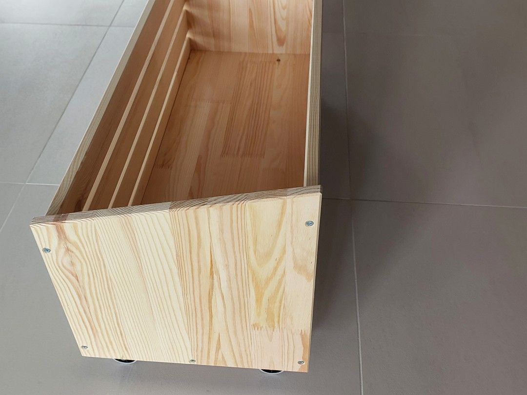 Ikea Ivar storage box on wheels 78 x 30cm BN, Furniture & Home Living, Home Improvement