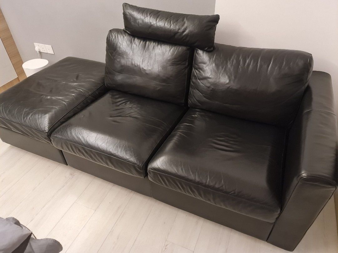 Ikea Leather Sofa for Sales, Furniture & Home Living, Furniture, Sofas