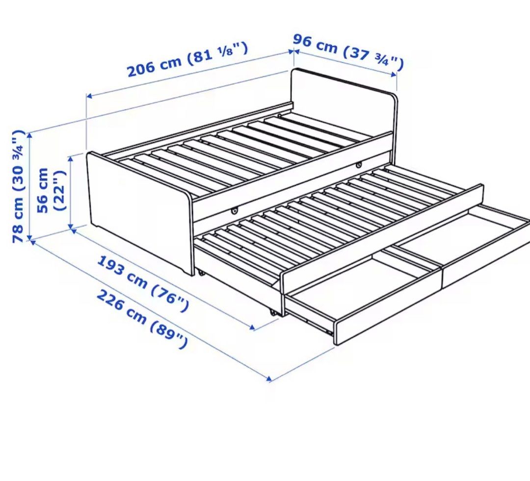 Ikea Slakt Bed Frame, Furniture & Home Living, Furniture, Bed Frames