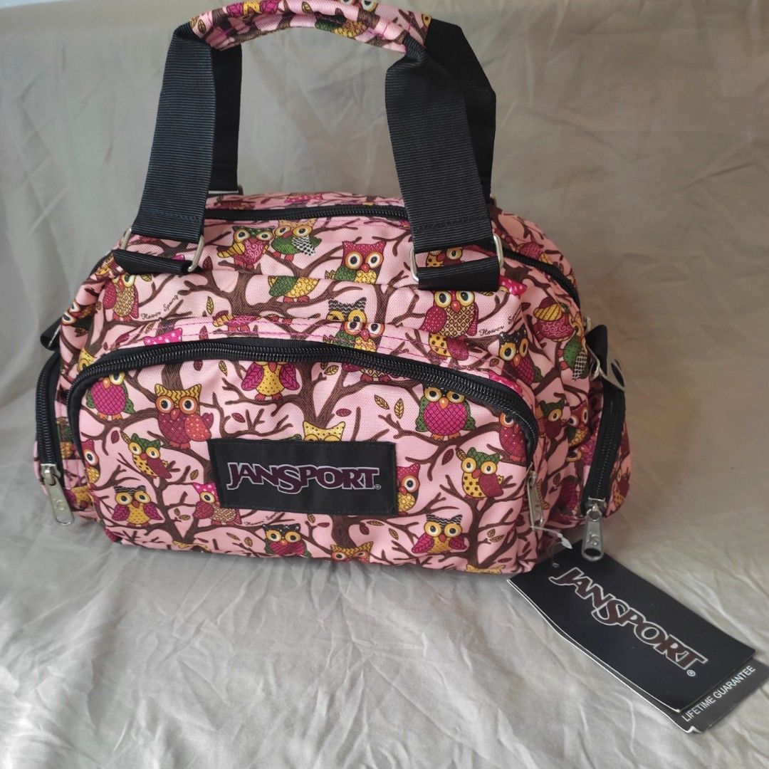 Jansport Kikay Handbag with Sling Pink Owl Luxury Bags