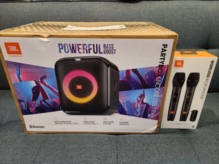 JBL PARTYBOX ENCORE ESSENTIAL WITH JBL 2X WIRELESS MICROPHONE